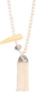 NACKIYÈ Petite Rengin Short Freshwater Pearl Tassel Pendant Necklace