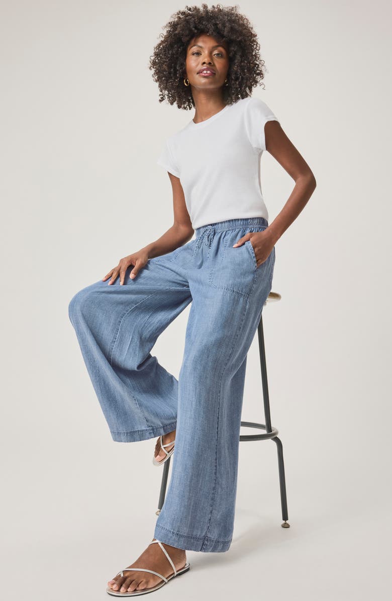 Splendid Angie Indigo Palazzo Pants, Alternate, color, Indigo