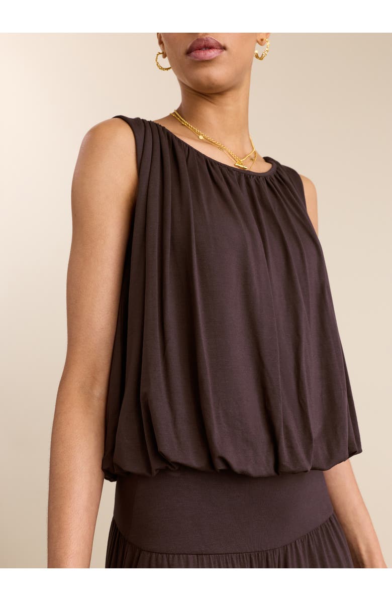 Baukjen Eddy Bubble Hem Top, Alternate, color, Dark Chocolate