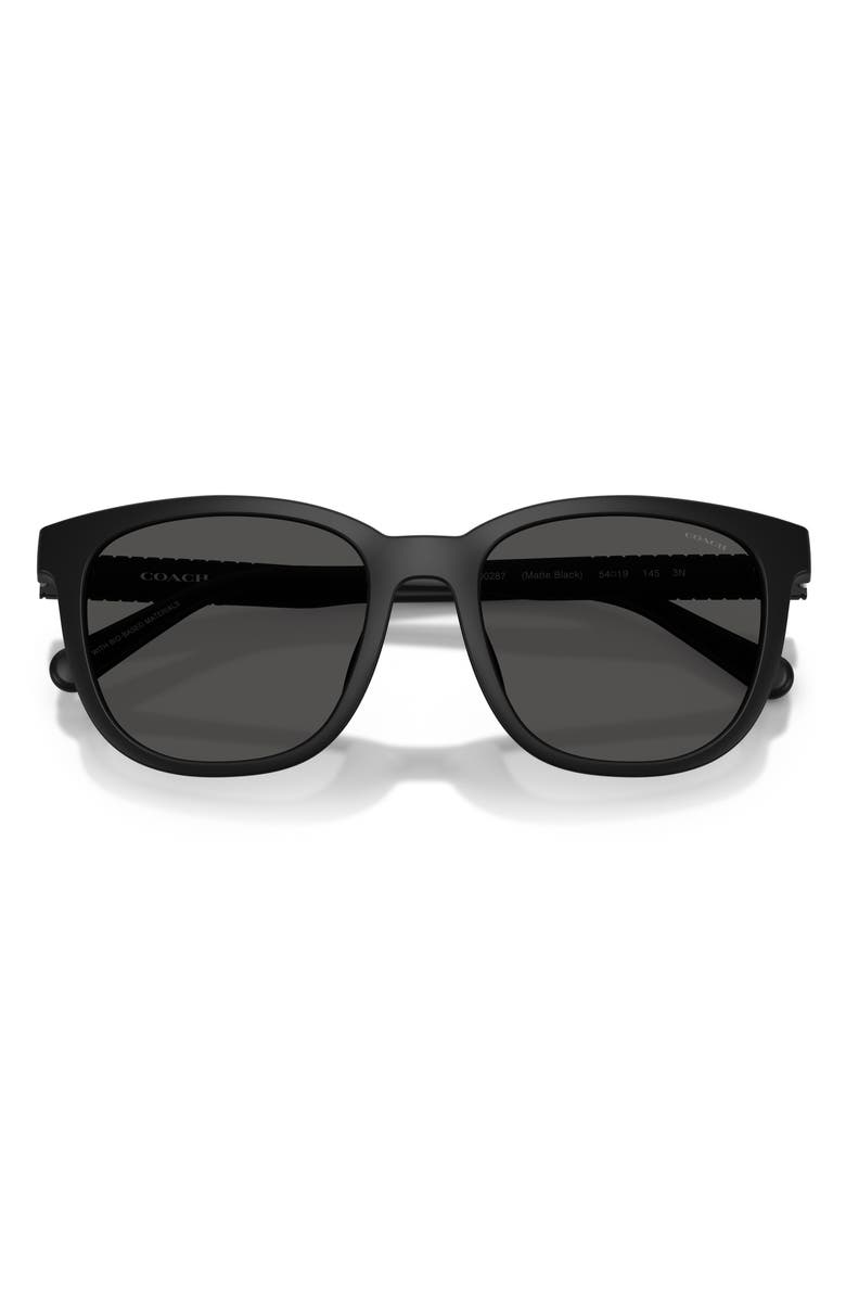 COACH 54mm Square Sunglasses, Alternate, color, Matte Black / Grey Solid