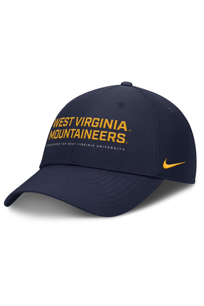 Men's Nike Navy West Virginia Mountaineers 2025 On-Field Gameday Club Adjustable Hat, Main, color, Navy