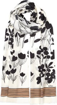 Echo Scribble Floral Silk Oblong
