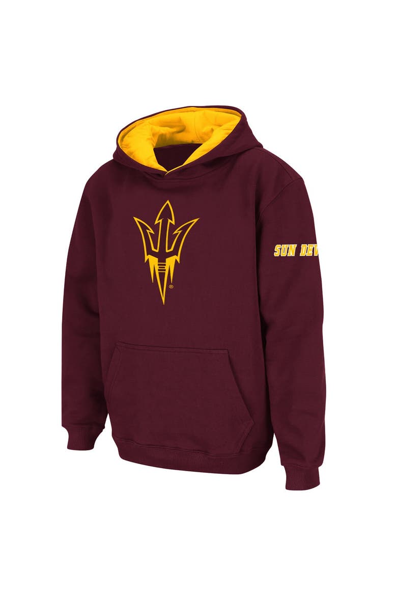 Youth Stadium Athletic Maroon Arizona State Sun Devils Big Logo Pullover Hoodie, Alternate, color, Maroon