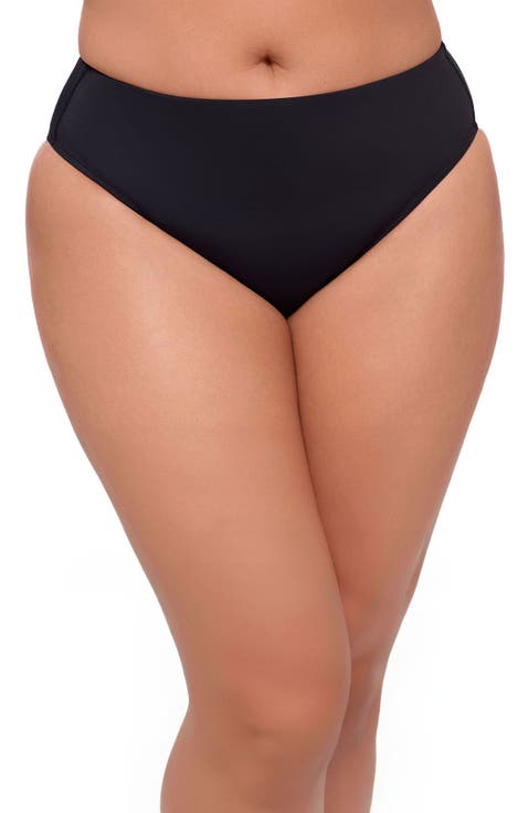 Smoothing and Sculpting Mid-Rise Swimsuit Bikini Bottoms