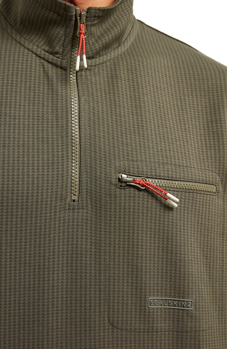 Sealskinz Colney Quarter Zip Pullover, Alternate, color, Olive