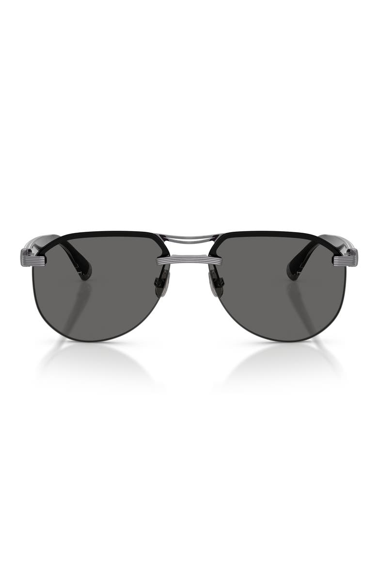 Carlito B 57mm Pilot Sunglasses, Main, color, ANTHRACITE / CLEAR