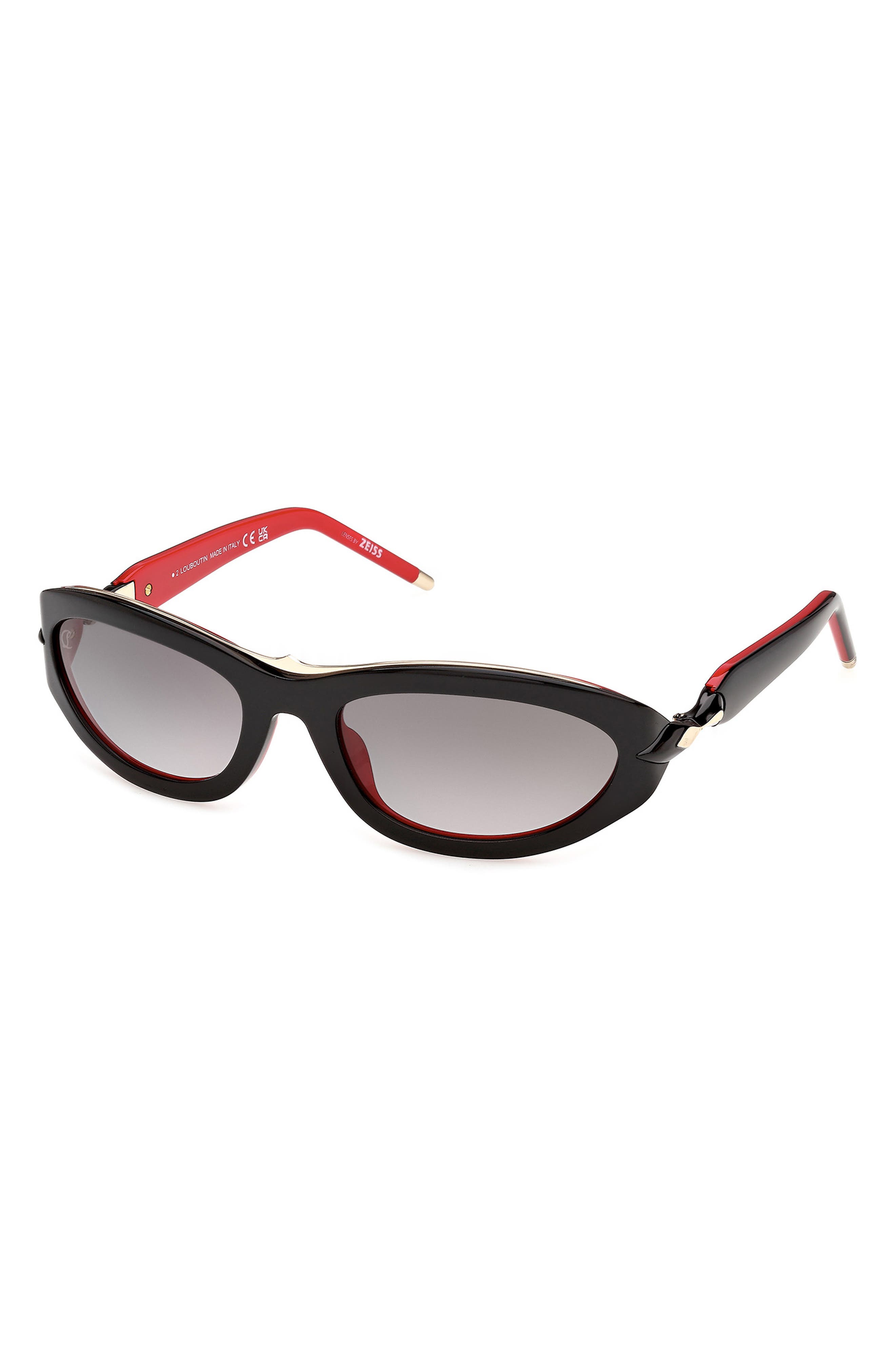 Christian Louboutin 58mm Gradient Oval Sunglasses (Men) | Nordstrom