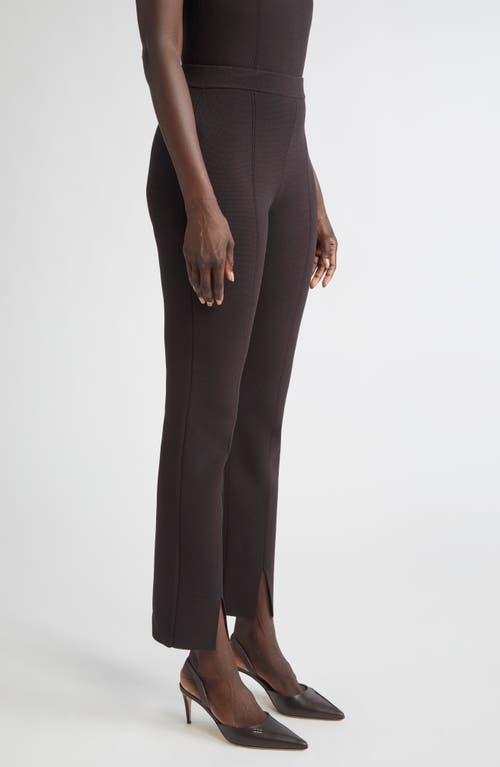 St John St. John Milano Stretch Knit Slim Leg Pants In Brown