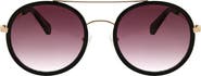 BCBGeneration 57mm Round Aviator Sunglasses