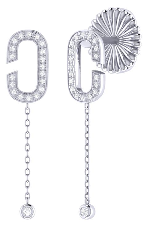 Celia 'C' Diamond Drop Earrings