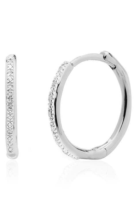 Small Riva Wave Diamond Hoop Earrings
