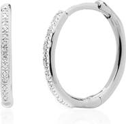 Monica Vinader Small Riva Wave Diamond Hoop Earrings