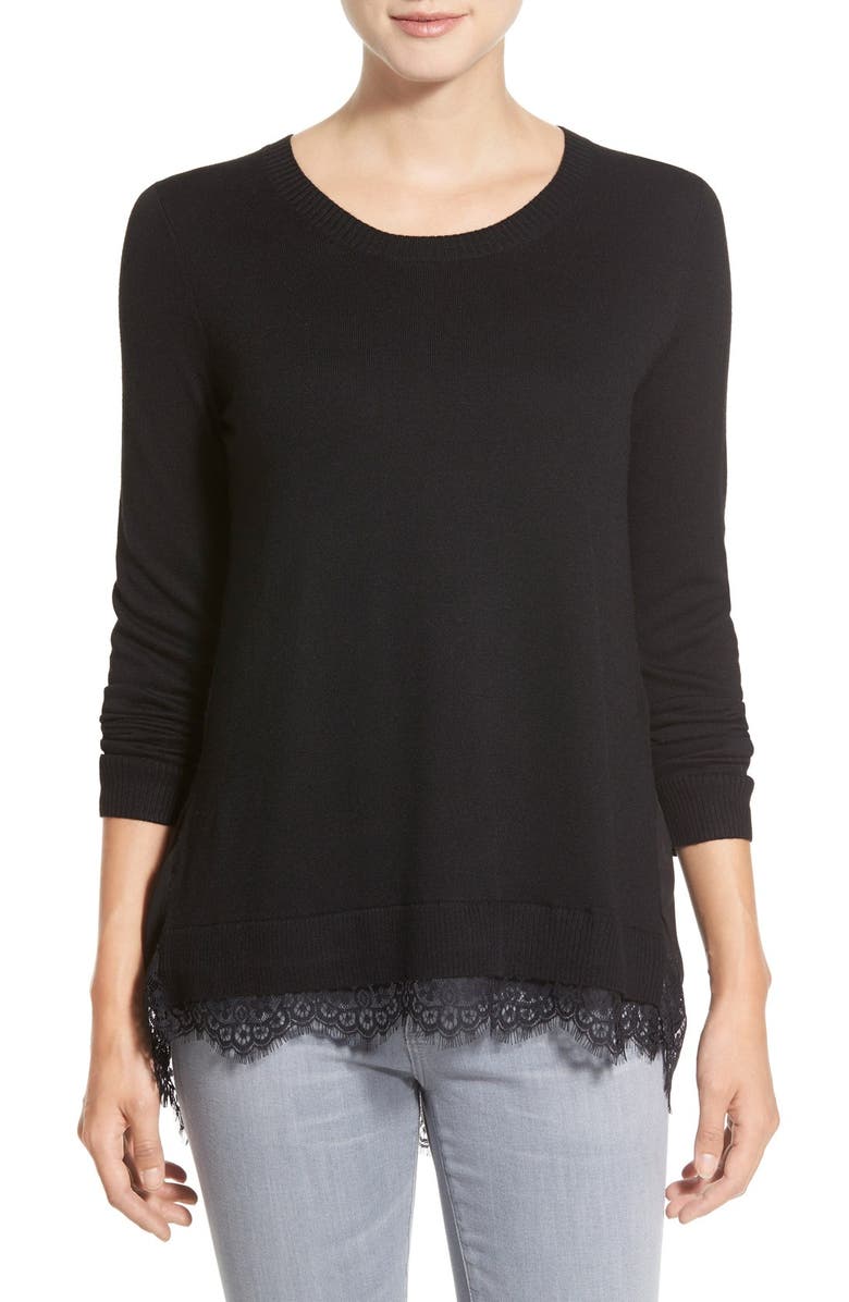 Chelsea28 Mixed Media Sweater, Main, color,