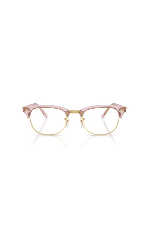 Ray Ban Ray-ban 51mm Square Optical Glasses In Brown