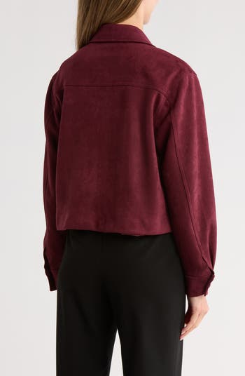 Crop Faux Suede Jacket
