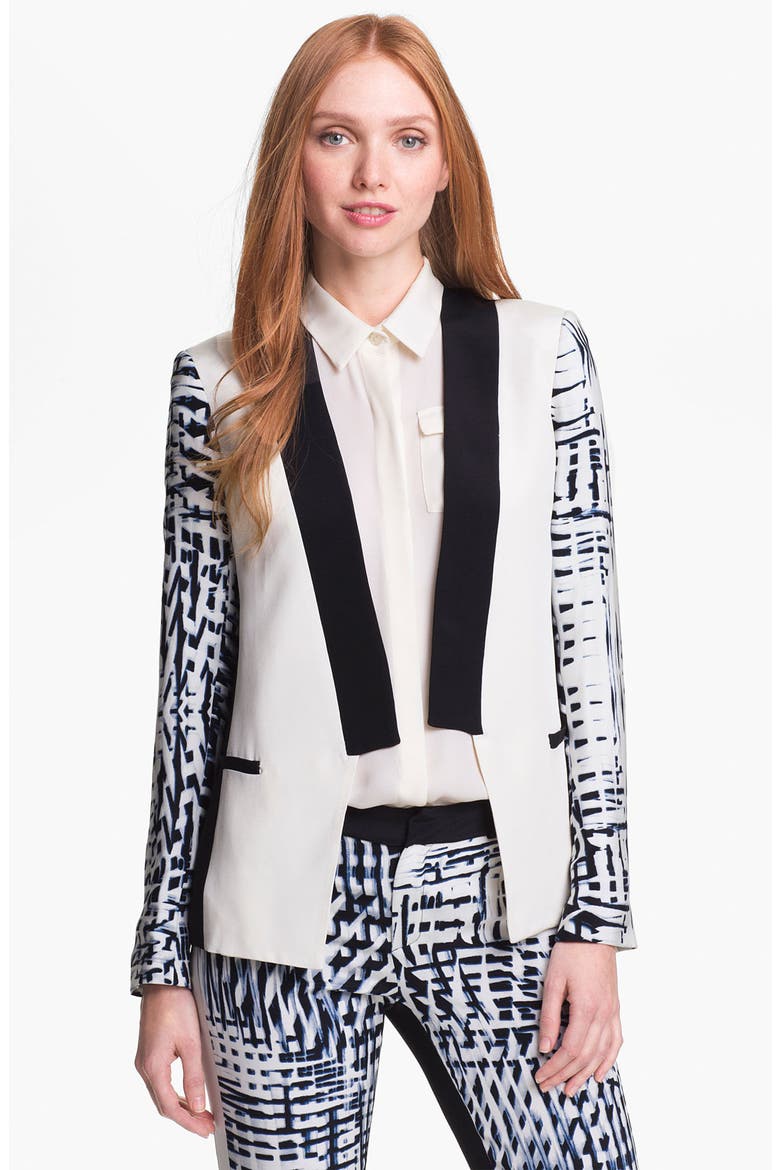'Reef' Silk Blazer, Main, color, ANGLED SURF PRINT