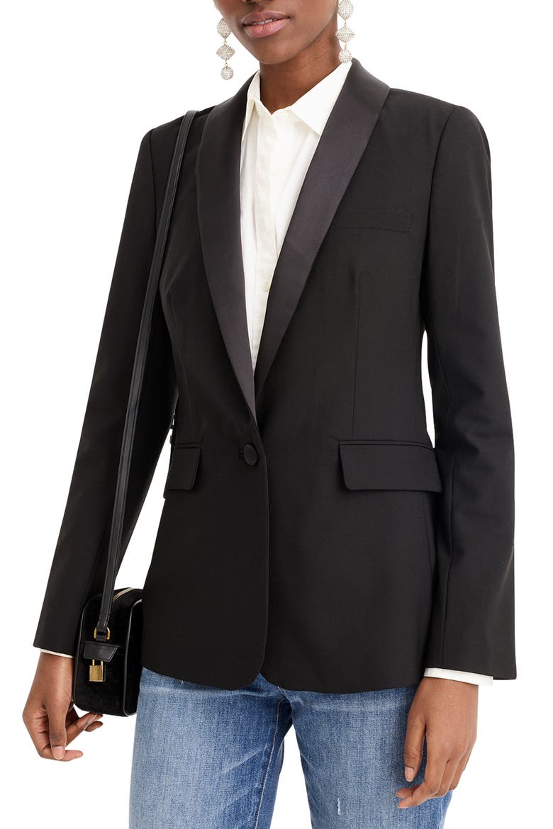 Tuxedo Blazer, Main, color, BLACK