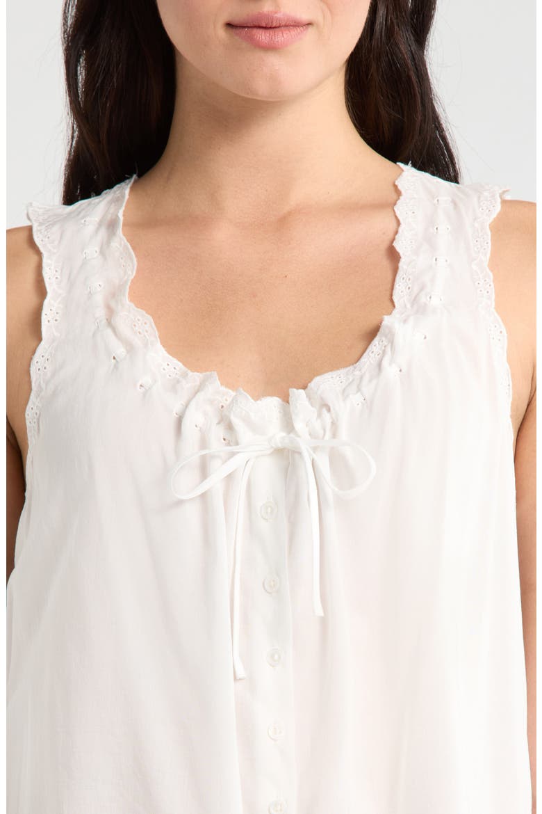 Holly Organic Cotton Blend Sleep Dress, Alternate, color, IVORY