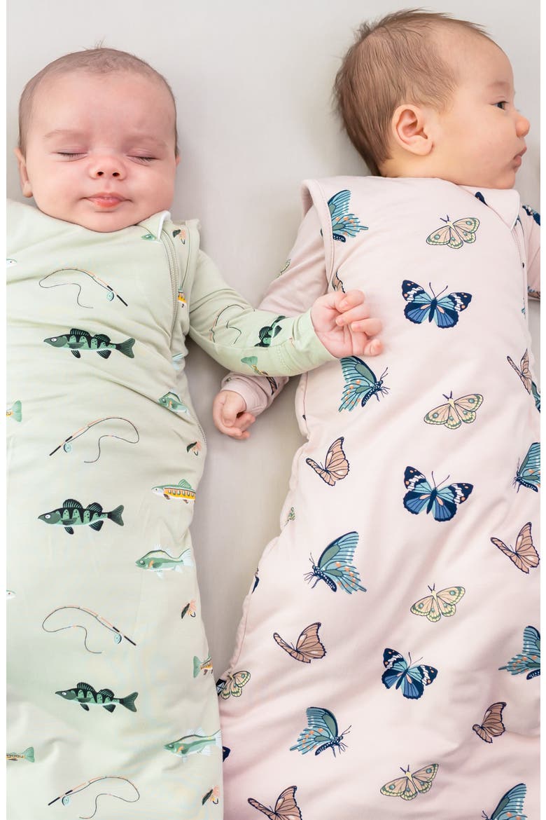 The Original Sleep Bag™ 1.0 TOG Blush Butterfly Wearable Blanket, Alternate, color, BLUSH BUTTERFLY