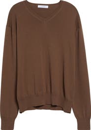 JULIE KEGELS Glitter Elbow Patch Cotton & Cashmere Sweater