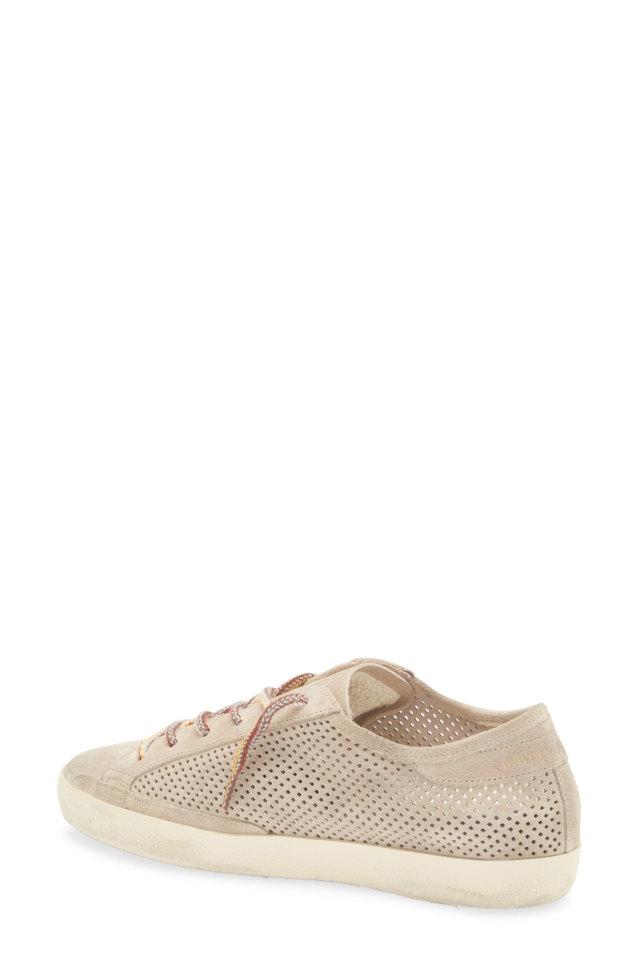 Golden Goose Super-Star Perforated Low Top Sneaker, Alternate, color, Beige