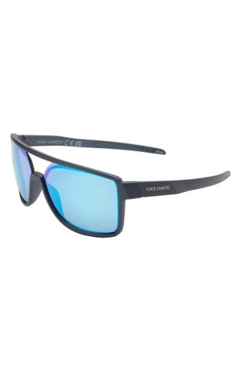 Vince Camuto Flat Top Sunglasses In Matte Navy