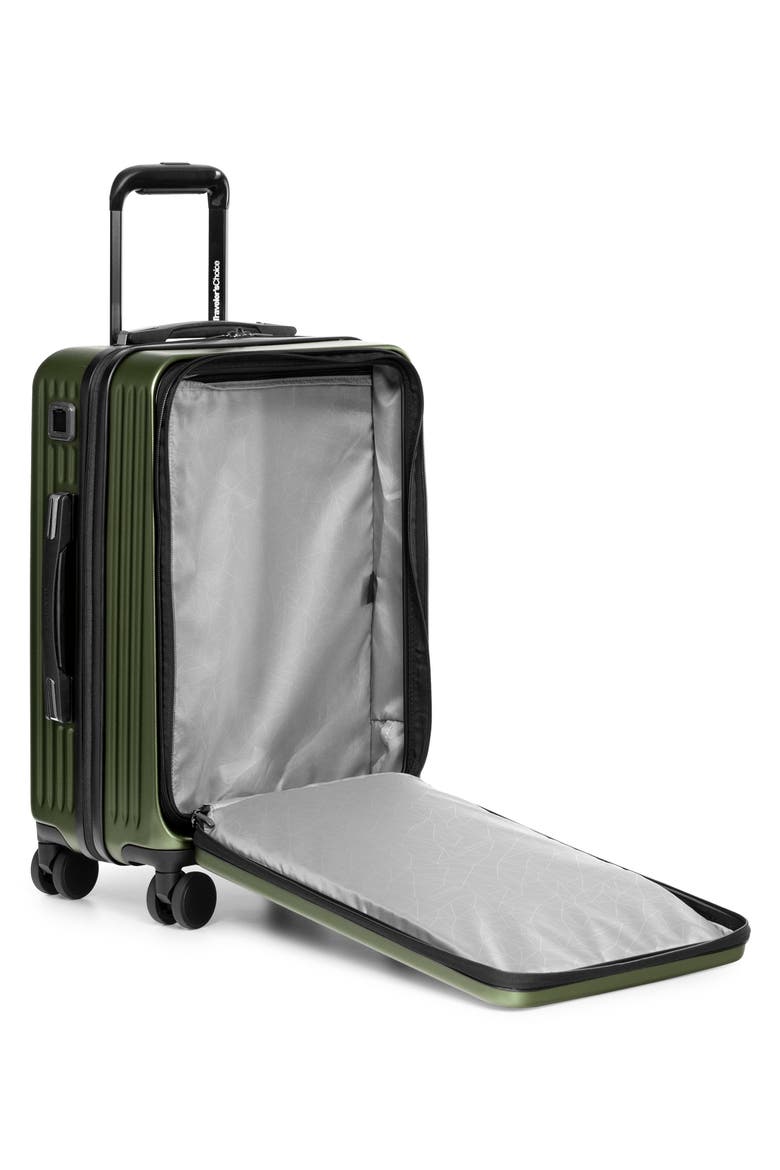 Mykel 22-Inch Carry-On Hardside Spinner Luggage, Alternate, color, GREEN