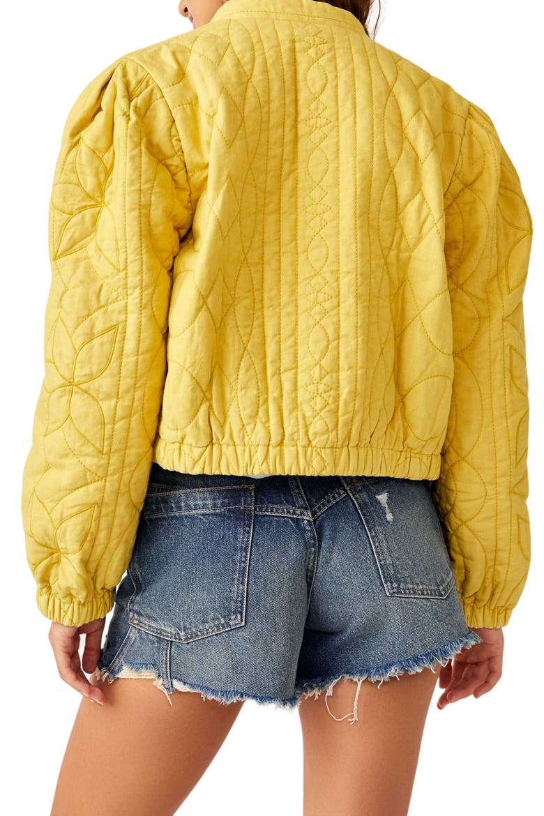 Quinn Quilted Jacket, Alternate, color, CITRONELLE