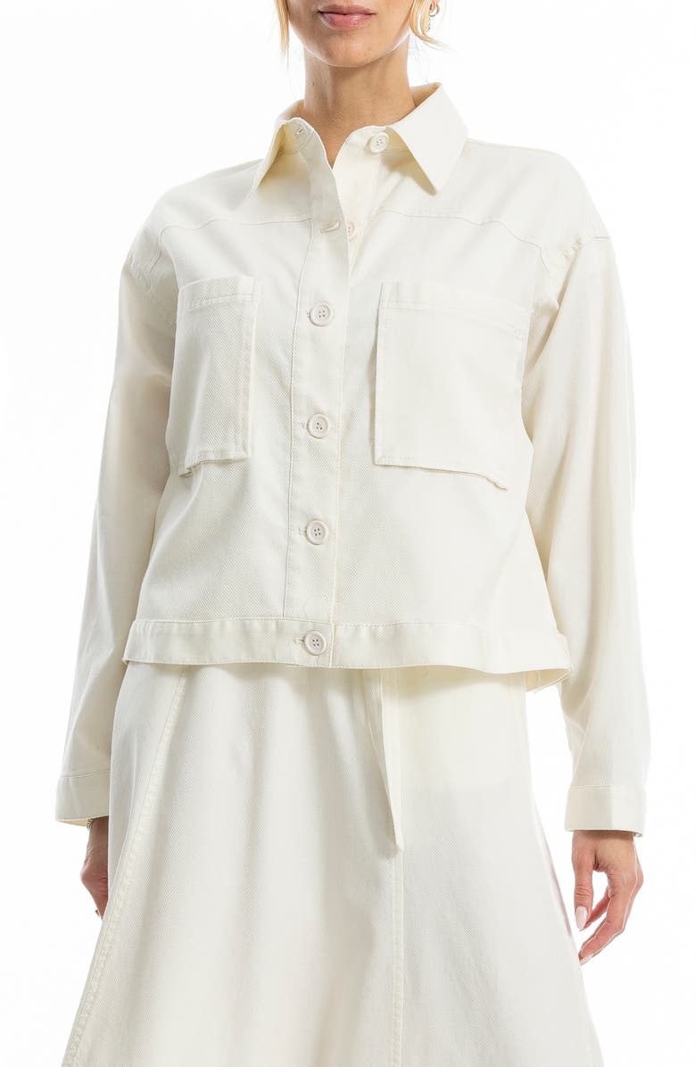 MAX STUDIO Piqué Jacket, Main, color, Ecru