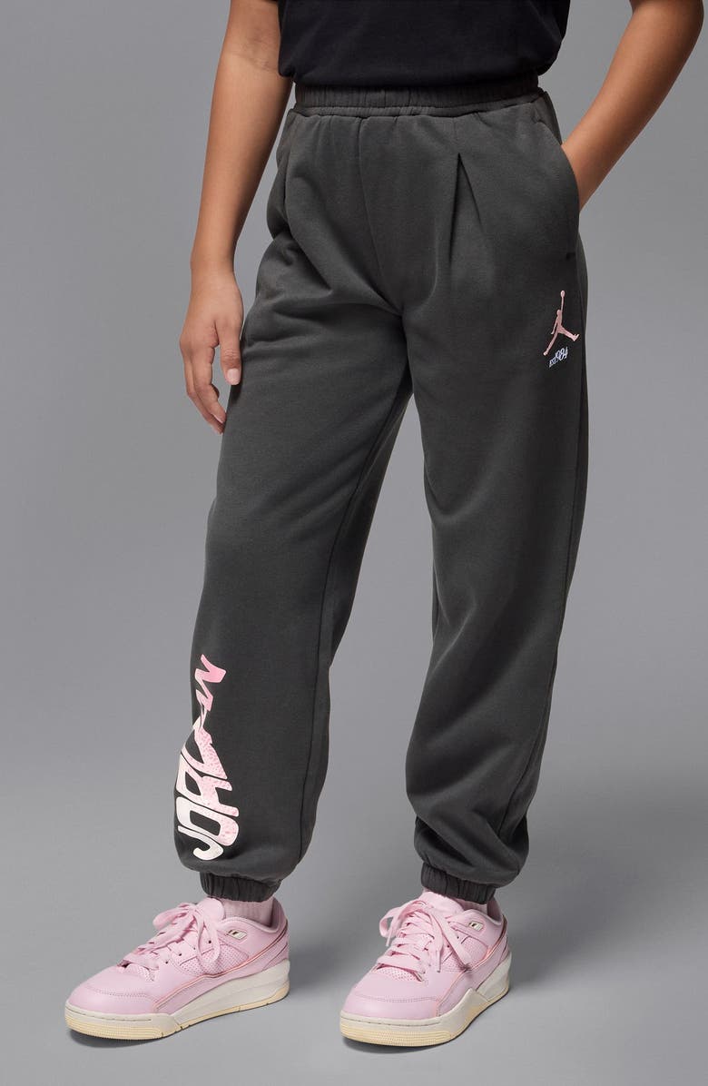 Jordan Kids' Jumpman Club Pleated Fleece Sweatpants, Alternate, color, Off Noir