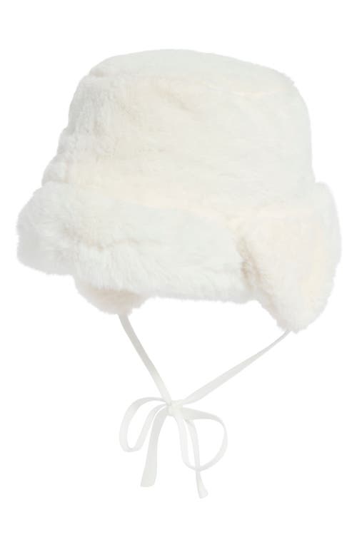 Nanette Lepore Reversible Faux Fur Quilted Bucket Hat In Green