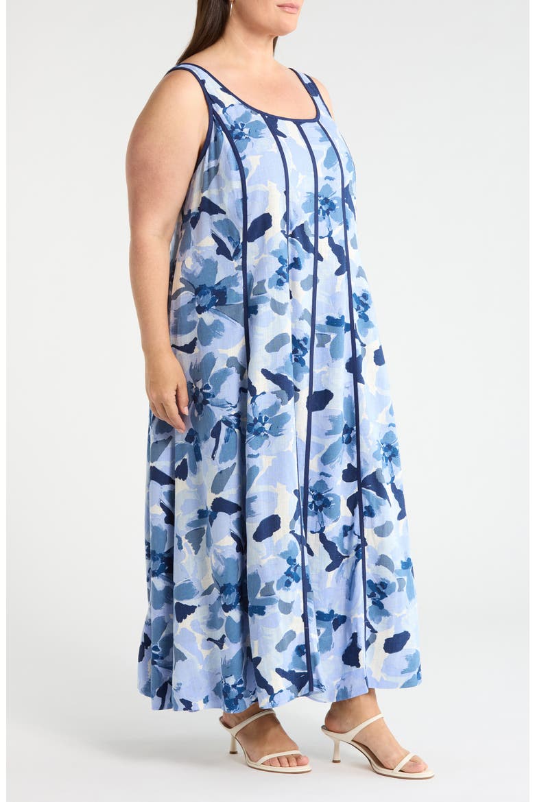 Floral Print Pipe Maxi Dress, Alternate, color, MOONLIGHT BLUE