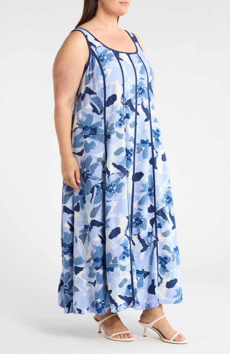 Halogen<sup>®</sup> Floral Print Pipe Maxi Dress, Alternate, color, Moonlight Blue