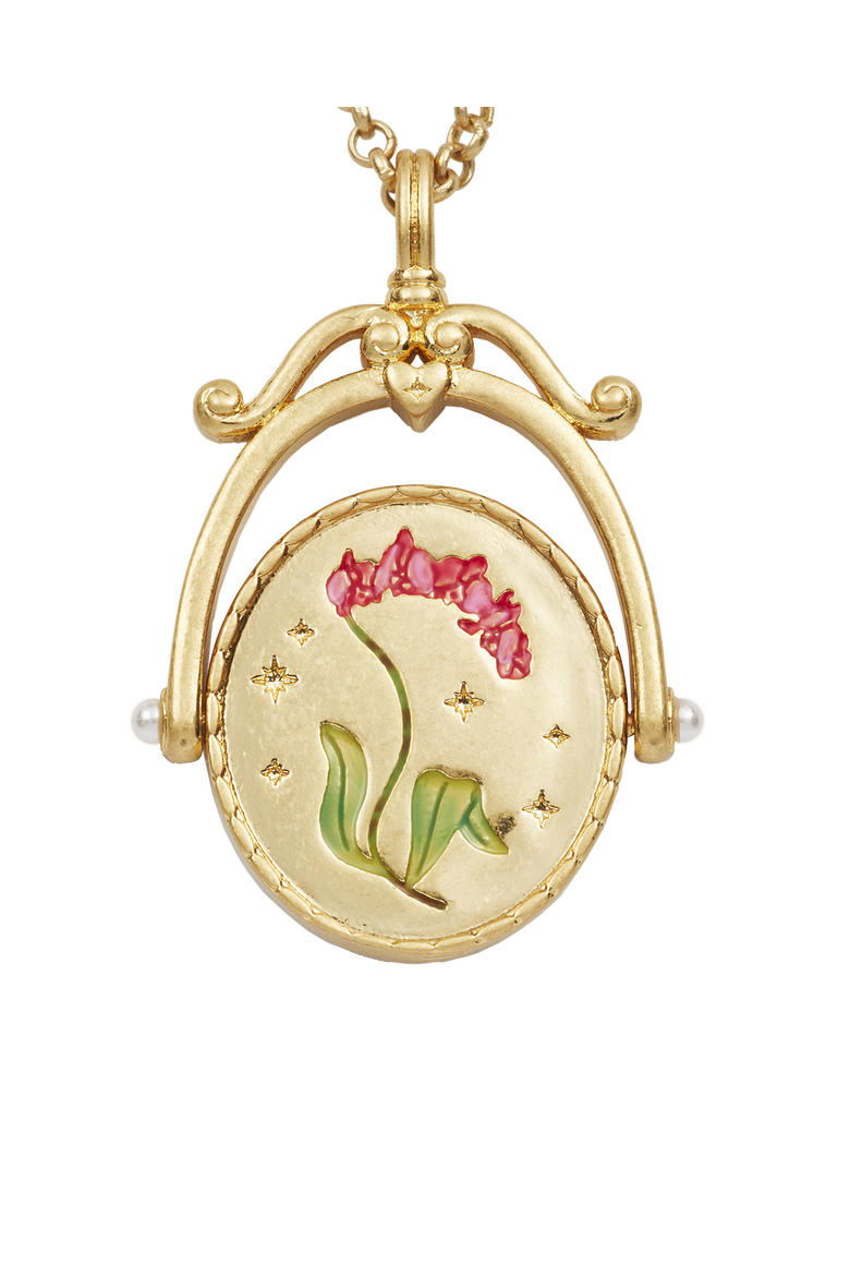 O Initial Orchid Gold Spinner Chain Necklace, Alternate, color, Gold