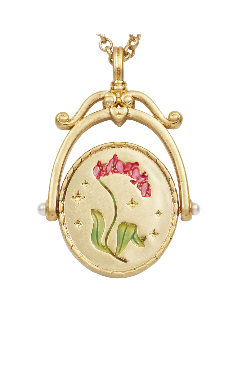 Fable England O Initial Orchid Gold Spinner Chain Necklace, Alternate, color, Gold