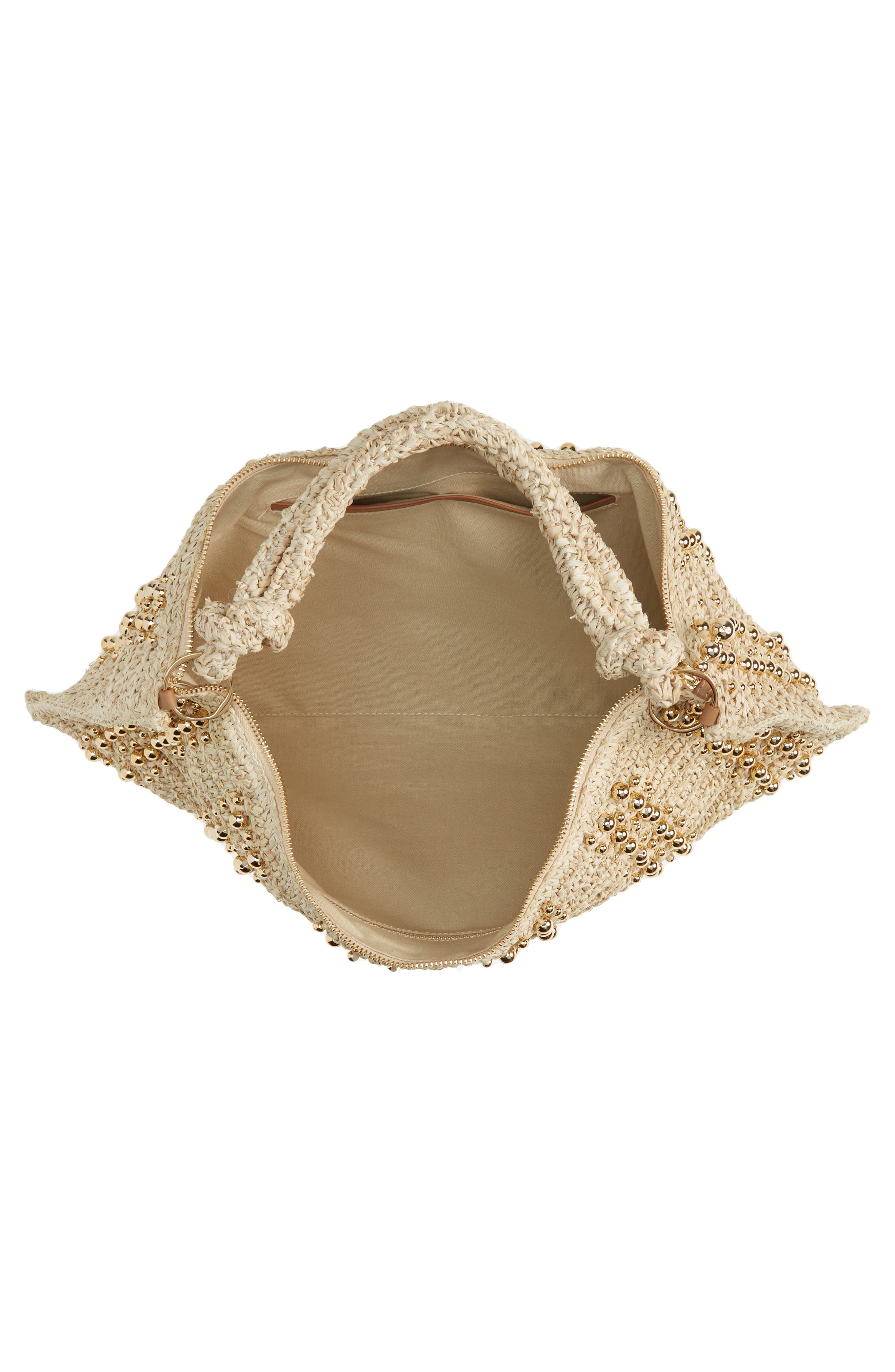 Cult Gaia Hera Raffia Shoulder Bag, Alternate, color, 