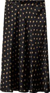 MANGO Polka Dot Midi Skirt