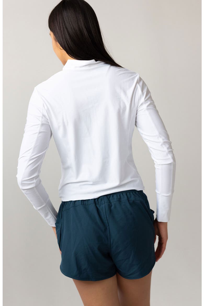 Cropped Half Zip Rashguard, Alternate, color, Vanilla