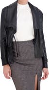 Ookie & Lala Supersoft Drape Faux Leather Moto Jacket