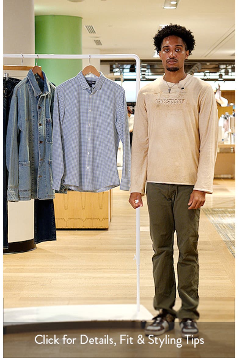 Leeward Trim Fit Olive Miles Plaid No Tuck Button-Up Shirt video