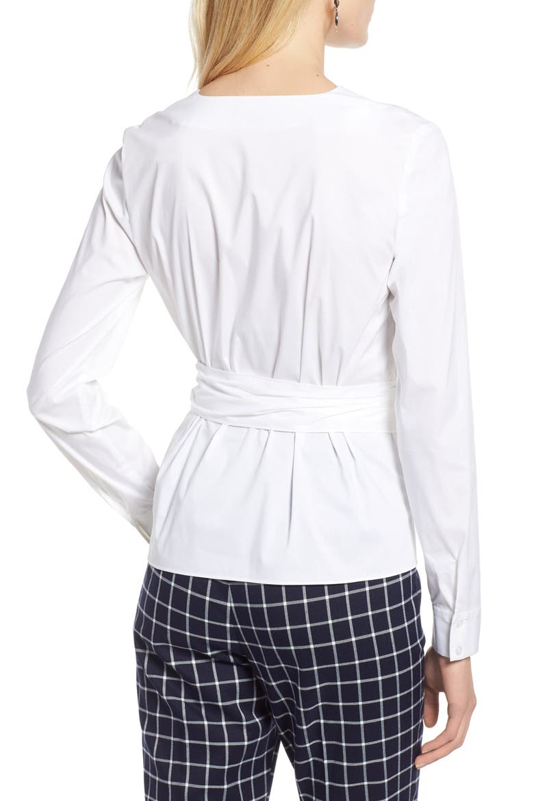 Wrap Top, Alternate, color, WHITE