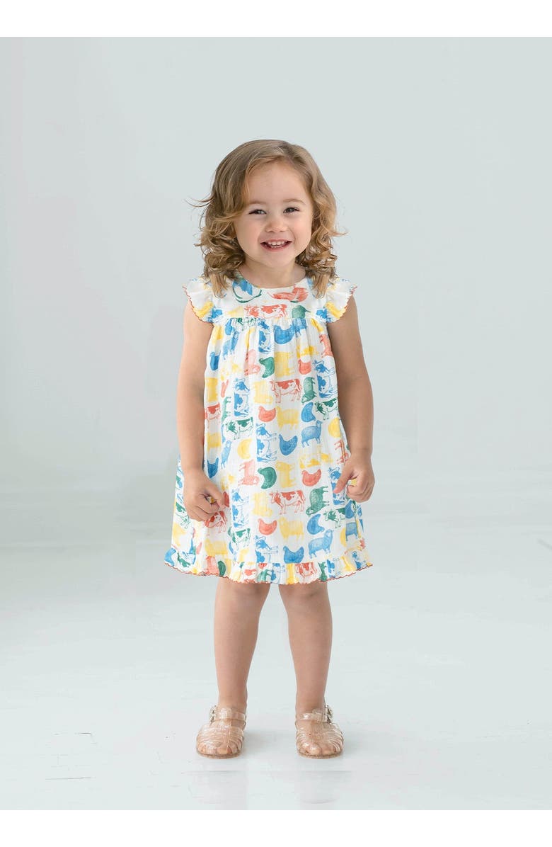 Mabel + Honey Barnyard Babe Dress, Alternate, color, Brown