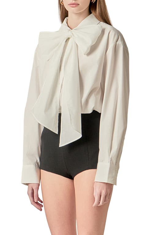 English Factory Bow Shirt In White