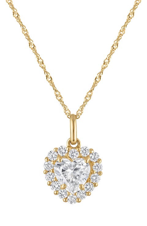 14K Gold Lab Grown Diamond Pendant Necklace