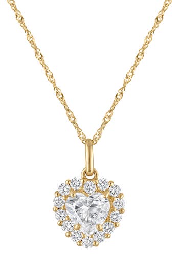 Fzn 14k Gold Lab Grown Diamond Pendant Necklace