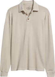 ALEX CRANE Caza Rib Organic Cotton Long Sleeve Polo