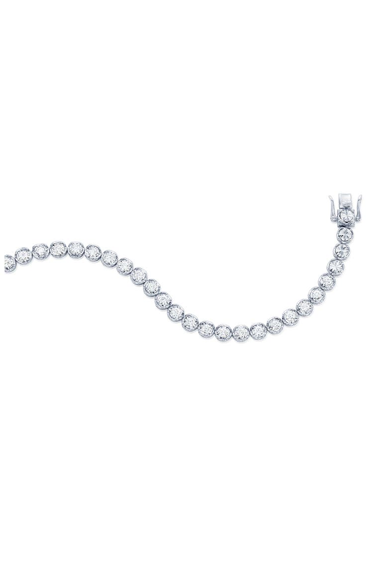 Sterling Silver Lab Grown Diamond Tennis Bracelet, Alternate, color, SILVER