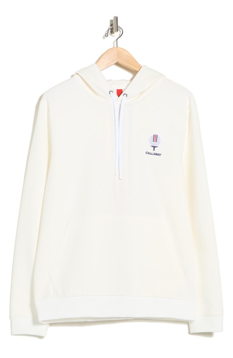 Callaway Triple Track Embroidered Golf Hoodie, Alternate, color, Bright White