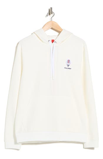 Callaway Triple Track Embroidered Golf Hoodie In White