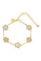 CZ Clover Station Chain Bracelet
